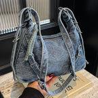 Denim Women's Western Style Bag - Viexta