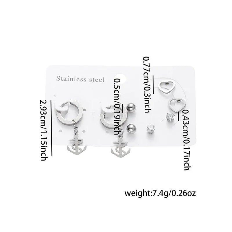 Titanium Steel Earrings Set - Viexta