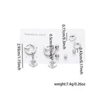 Titanium Steel Earrings Set