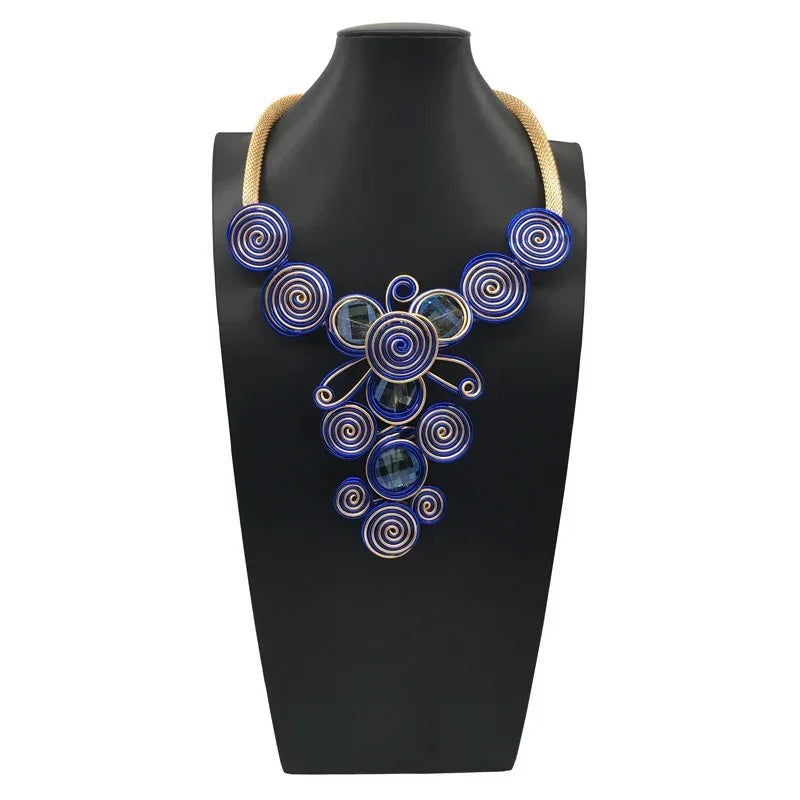 Crystal Aluminum Wire Woven Necklace - Viexta