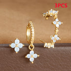 18k Blue Zircon Stud Earrings