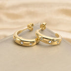 Light Luxury C- Shaped Stainless Steel Hoops - Viexta