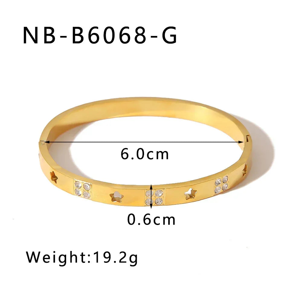 zircon-titanium-steel-electroplated-bracelet - Viexta