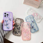 painted-butterfly-glitter-transparent-drop-resistant-iphone-cover - Viexta