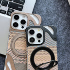 Frameless Heat Dissipation Armor Magnetic Bracket Metal iPhone Case