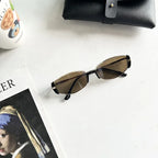 Metal Oval Cats' Eye Sunglasses - Viexta
