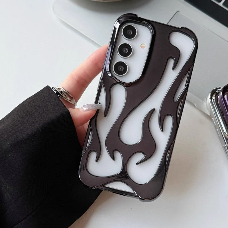 Hollow Flame Pattern Samsung Heat Dissipation Protective Cover