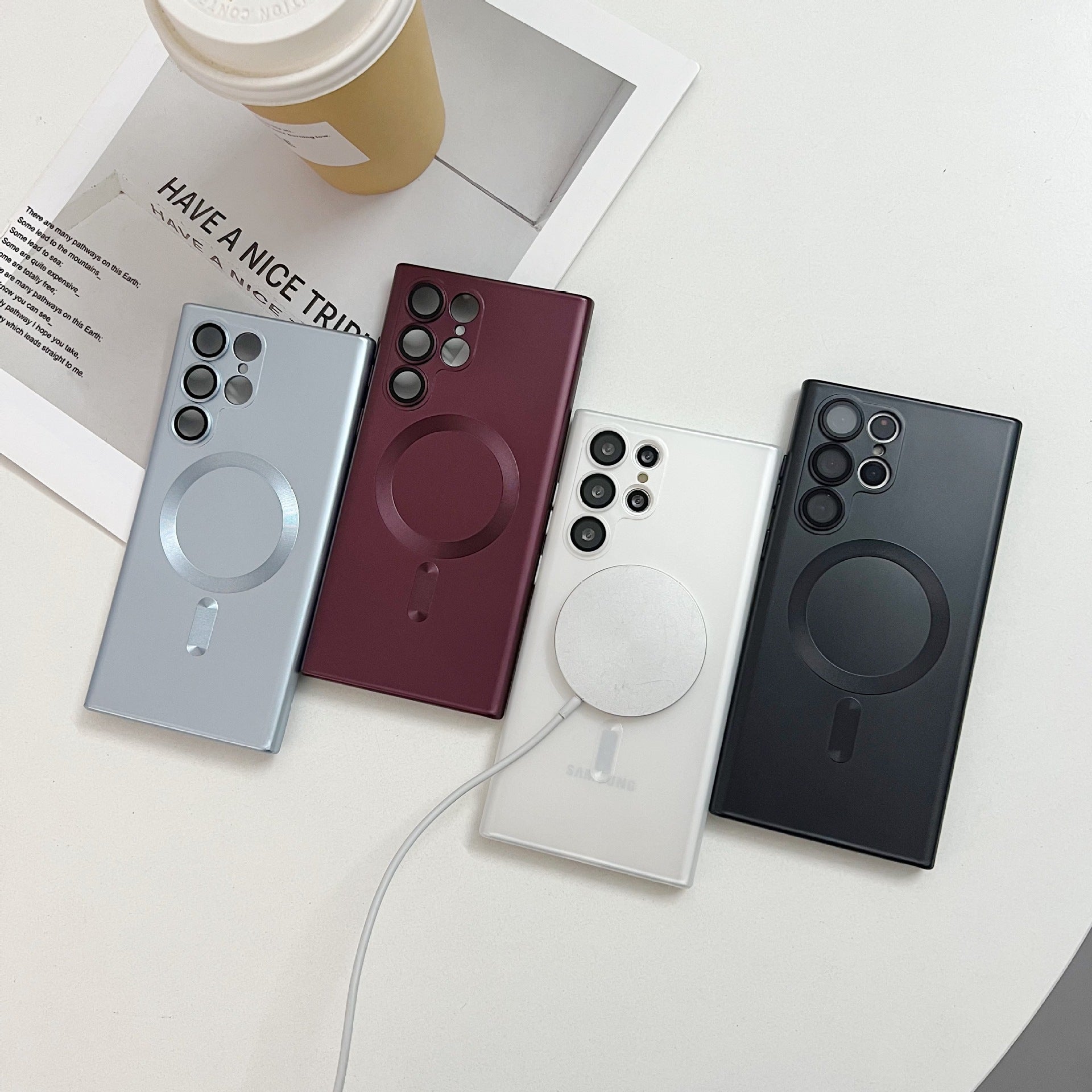 Advanced Metal Paint Magnetic Samsung Cover