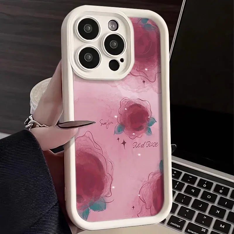 Blooming Rose Silicone iPhone Case - Viexta