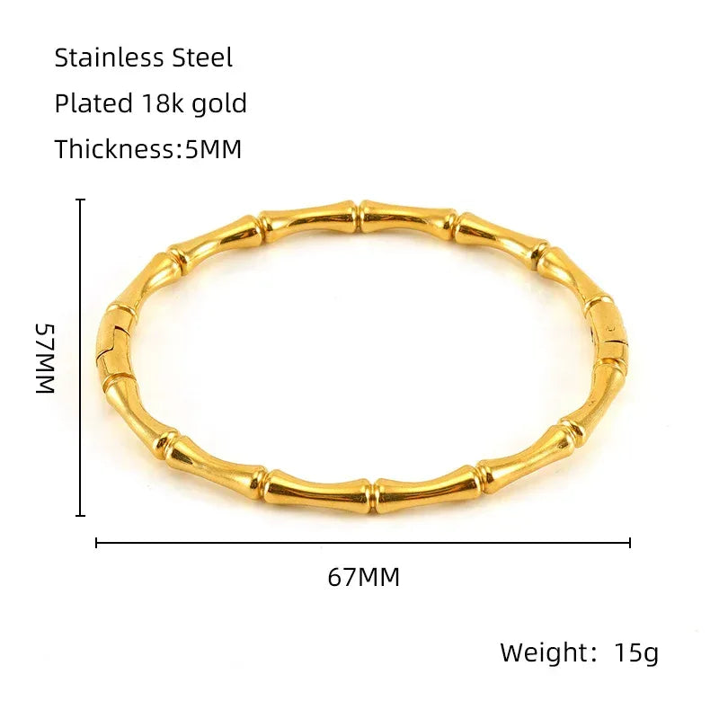 Bamboo Titanium Steel Bracelet - Viexta