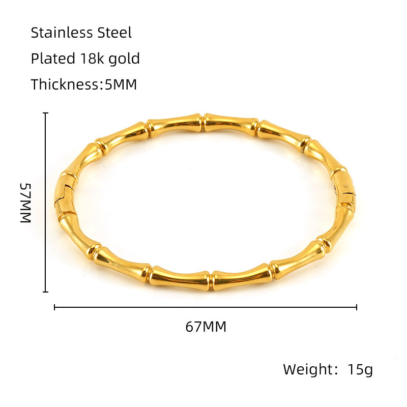 Bamboo Titanium Steel Bracelet