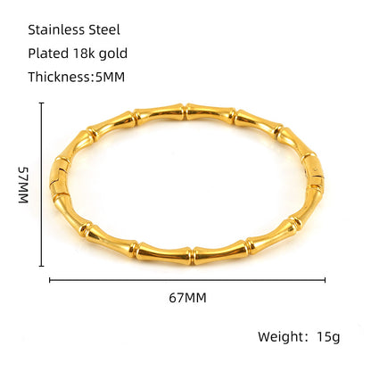 Bamboo Titanium Steel Bracelet