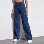 Women's High Waist Wide Leg Summer Jeans - Viexta