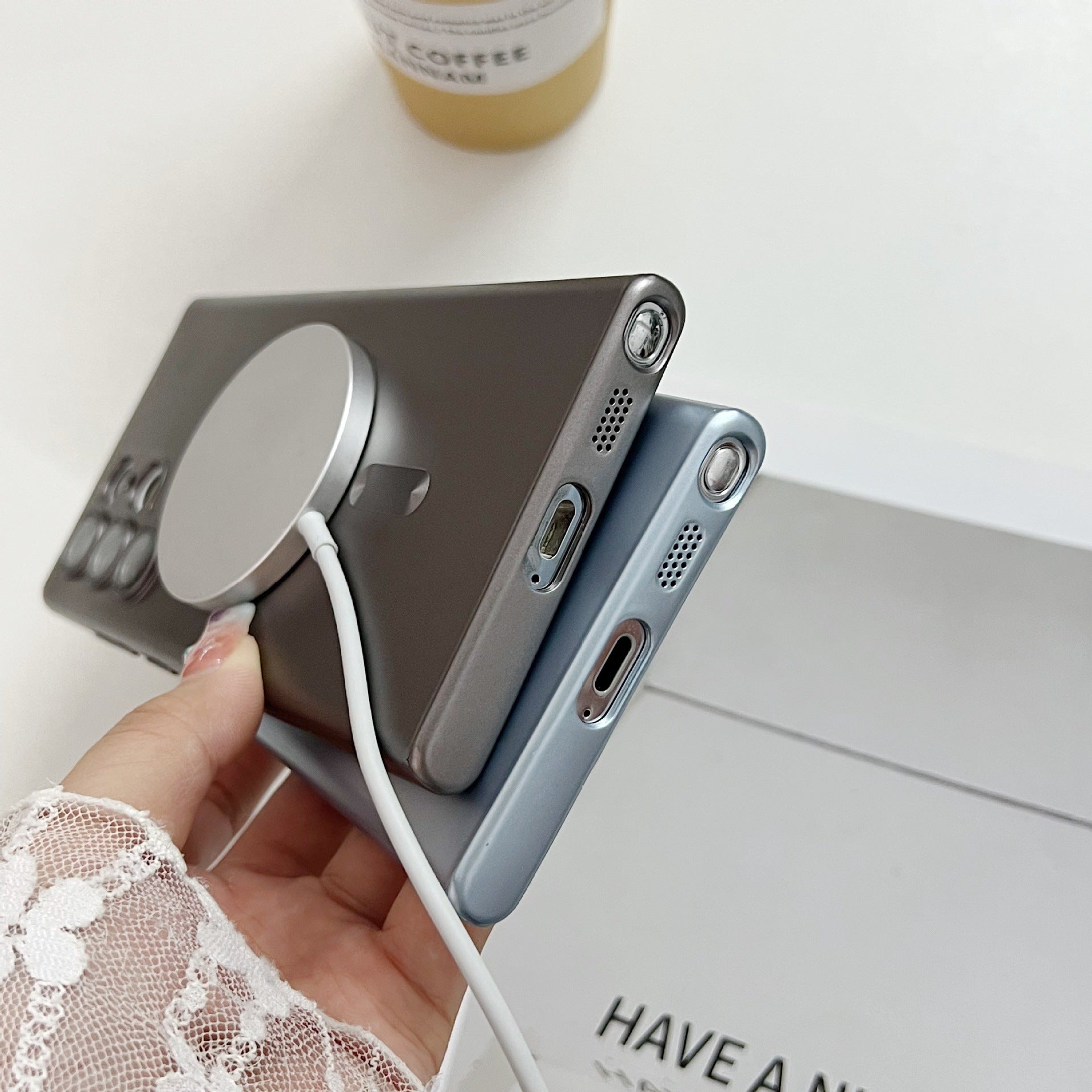 Advanced Metal Paint Magnetic Samsung Cover