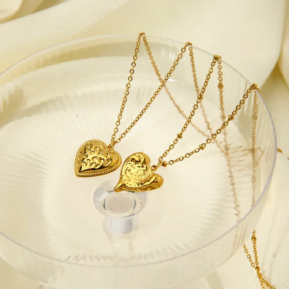 Peach Heart Pendant Neckwear - Viexta