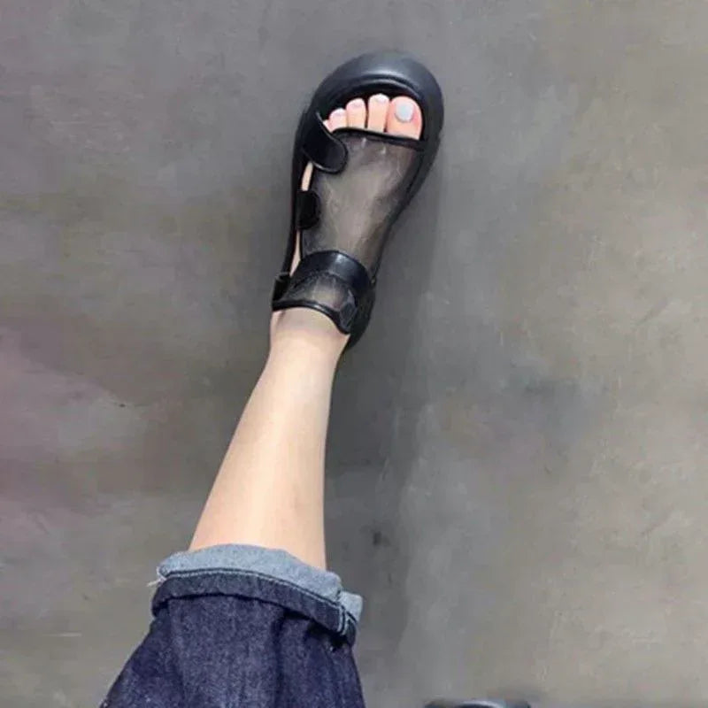 Muffin Thick Bottom Mesh Sandals - Viexta