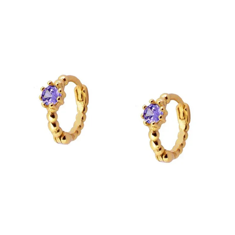 Round Rhinestone Earrings - Viexta
