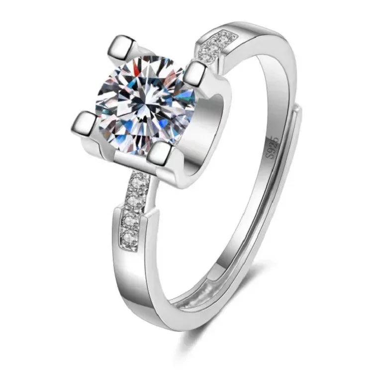 Six-claw 1 Karat Engagement Ring - Viexta
