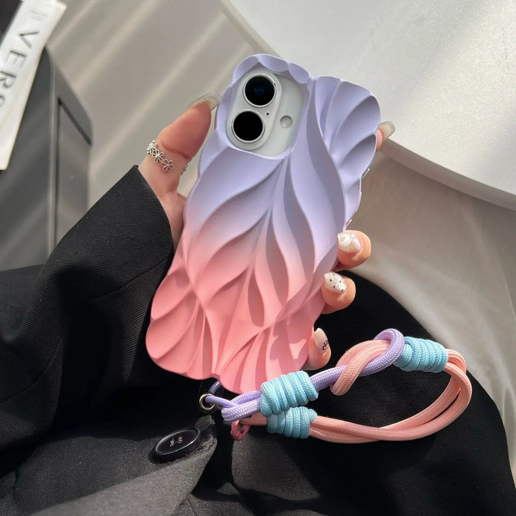 Personalized Leaf Pattern Gradient iPhone Case - Viexta