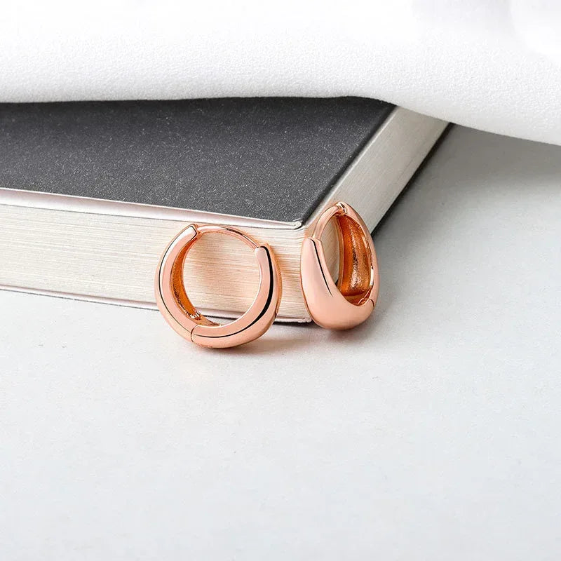 Diamond-embedded Gold-plated Versatile Earrings - Viexta