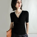 Mid-sleeve Mesh Top - Viexta