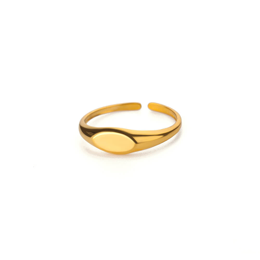 18K Gold Korean Minimalist Ring