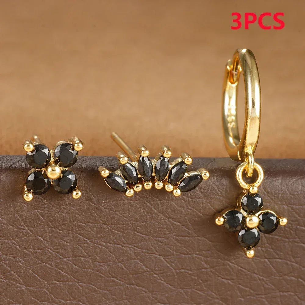 18k Blue Zircon Stud Earrings - Viexta