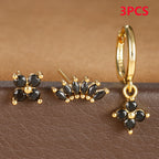 18k Blue Zircon Stud Earrings