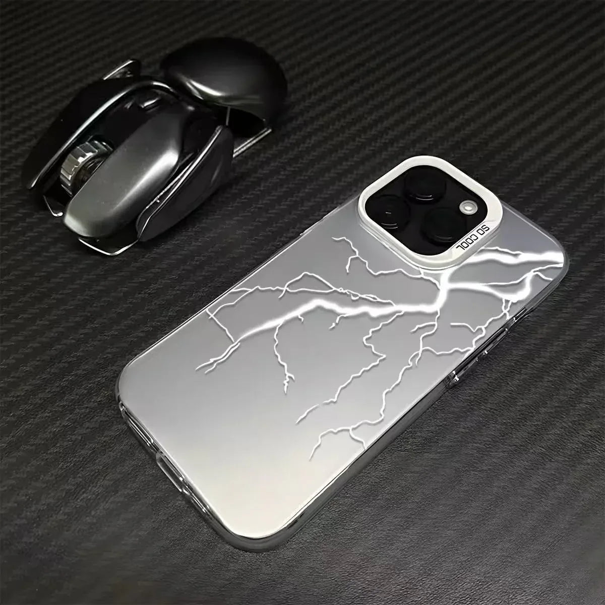 Silver Lightning iPhone Case - Viexta