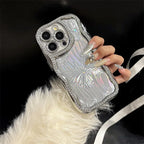 Epoxy Laser Butterfly Diamond Edge iPhone Case - Viexta
