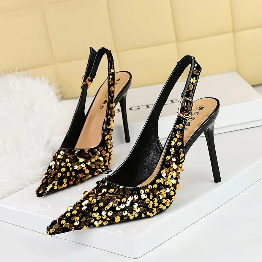 Women's Shallow Pointed-toe Heels - Viexta