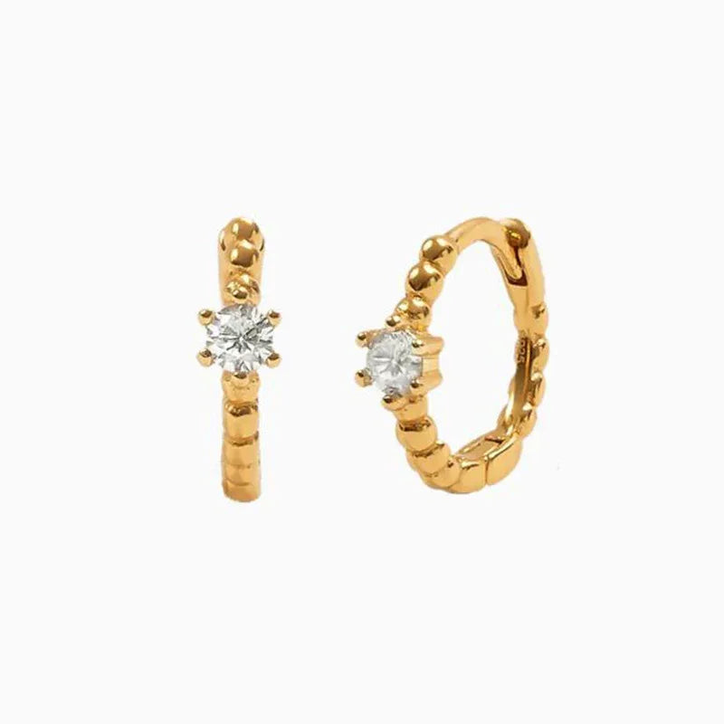 Round Rhinestone Earrings - Viexta
