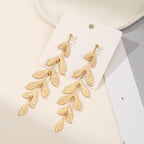 Exaggerated Leaves Layered Earrings