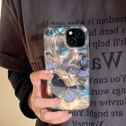 Water Ripple Laser Butterfly iPhone Case