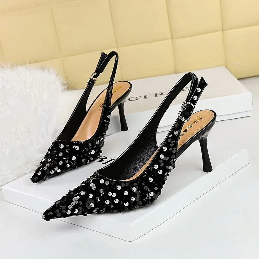 Women's Shallow Pointed-toe Heels - Viexta