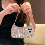 Three-dimensional Glass Rhinestone Small Handbag iPhone Cover