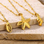 Starfish Beach Stainless Steel Shell Necklace - Viexta