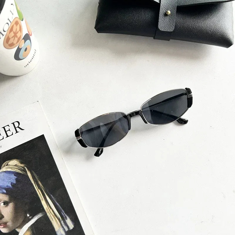 Metal Oval Cats' Eye Sunglasses - Viexta