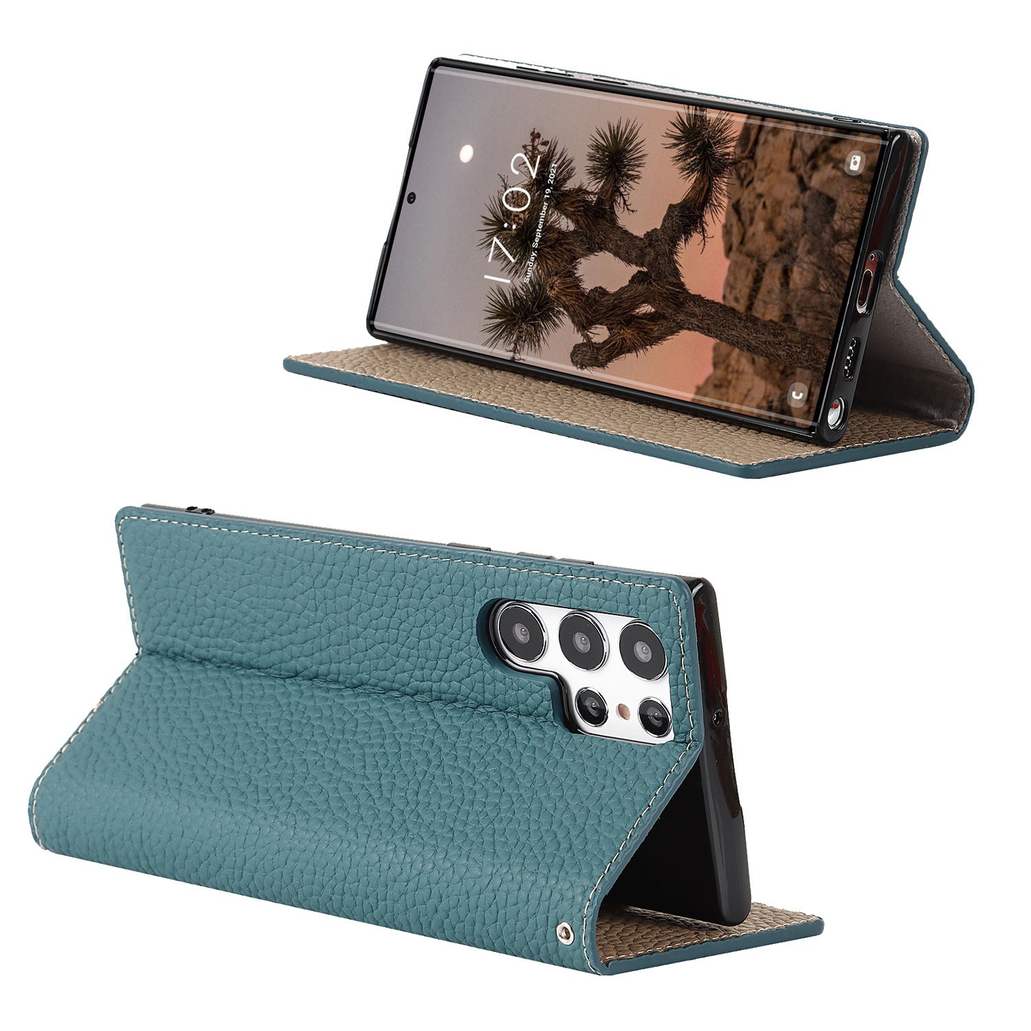 Litchi Leather Samsung Phone Case