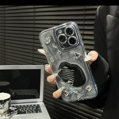 Cement Gray Mirror iPhone Case