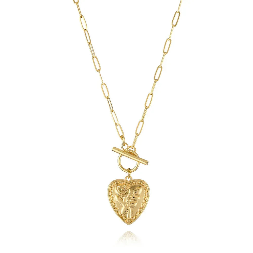 micro-inlaid-zircon-gold-plated-necklace - Viexta