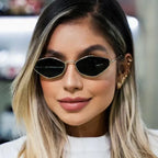Cat Eye Metal Sunglasses - Viexta