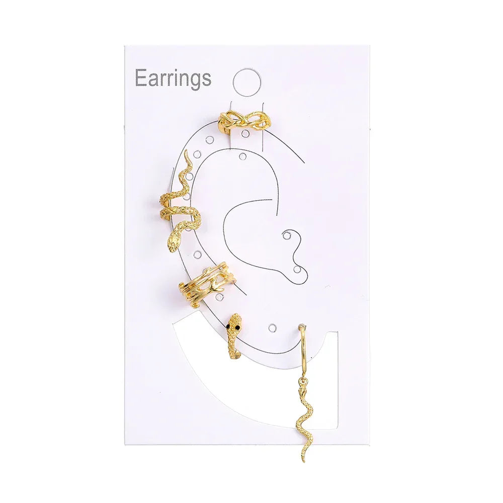 5piece Clip Earrings - Viexta
