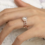 Three-piece Rhinestone Engagement Ring - Viexta