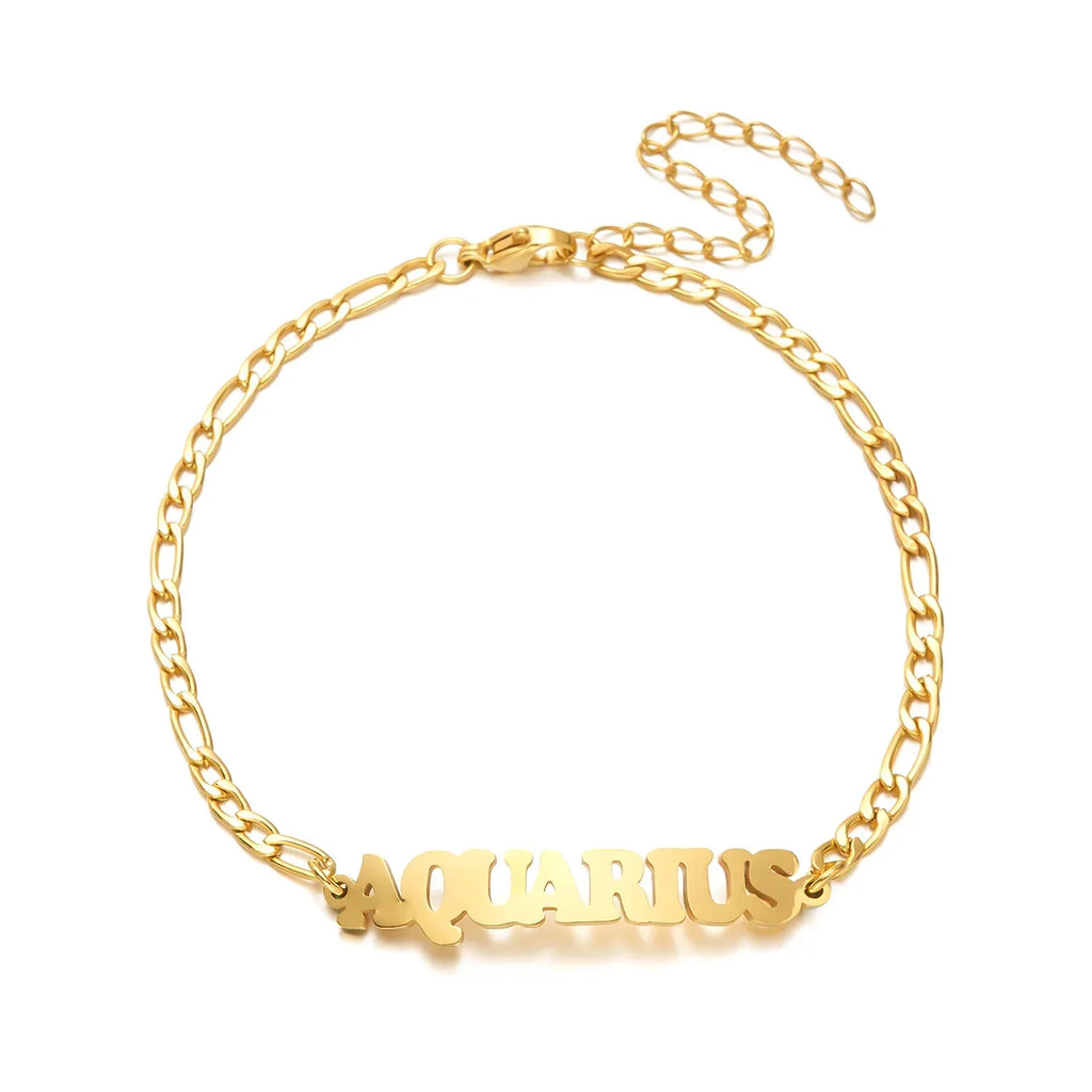 Stainless Steel Zodiac printed Bracelet - Viexta