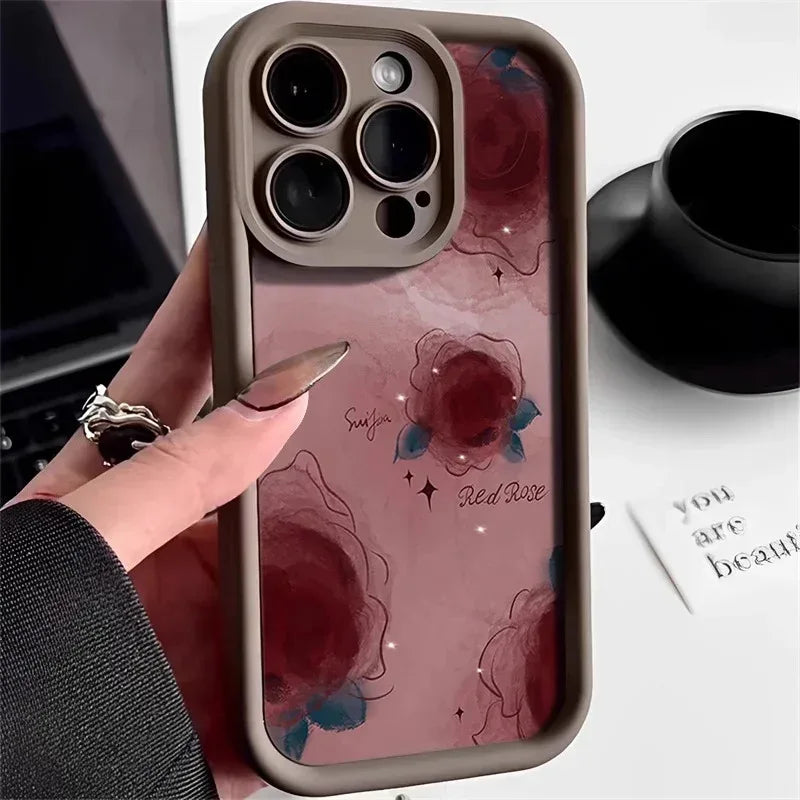 Blooming Rose Silicone iPhone Case - Viexta