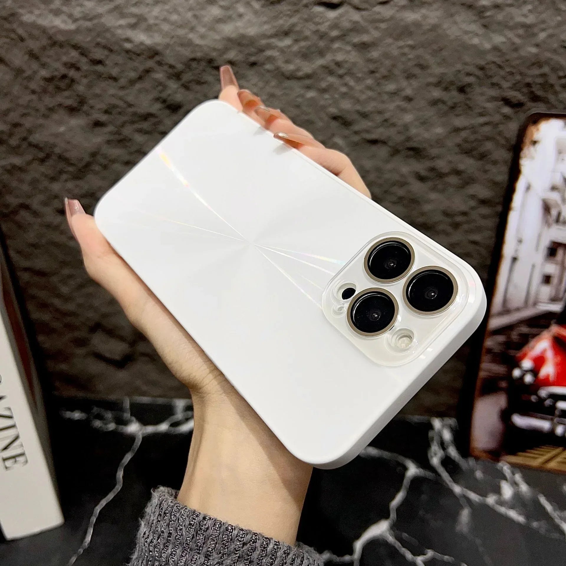 Crystal Glass Lens Protector iPhone Case - Viexta