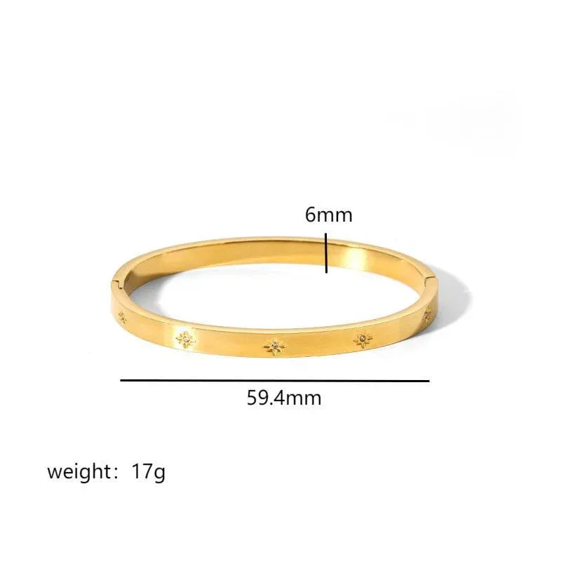 Titanium Steel Bracelet Six-pointed Star Buckle - Viexta