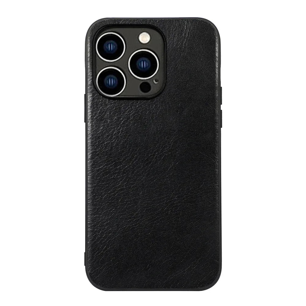 Solid Color Matte Leather iPhone Case - Viexta