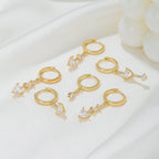 Long Triangle Zircon Earrings - Viexta
